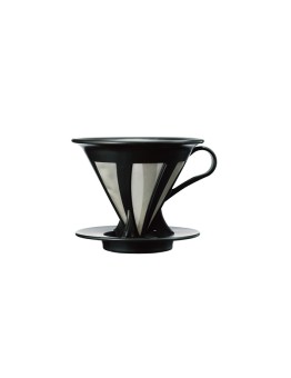 Hario 02 Kendinden Filtreli Dripper (Siyah)