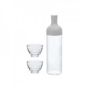 Hario Filter in Bottle & Tea Glass Set (Gri)