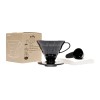 Hario V60 02 Siyah Şeffaf Plastik Dripper ve 40’lı Filtre Kağıdı Seti